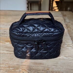 MZ Wallace Black Quilted Vanity Bag EUC